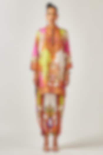 Multi-Colored Silk Printed Kurta by Rajdeep Ranawat at Pernia's Pop Up Shop