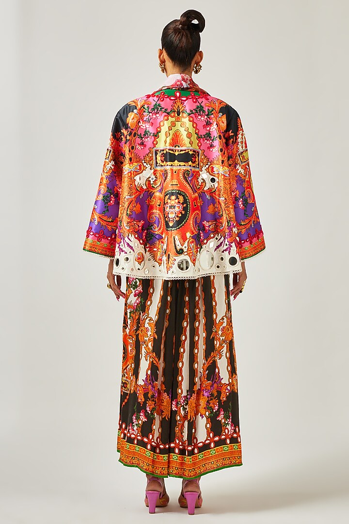Multi-Colored Silk Printed Bralette by Rajdeep Ranawat at Pernia's Pop Up Shop