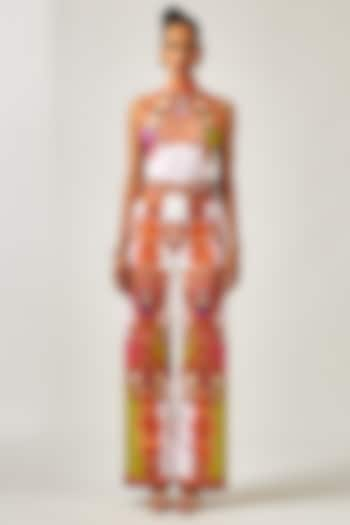 Multi-Colored Lycra Printed Jumpsuit by Rajdeep Ranawat at Pernia's Pop Up Shop