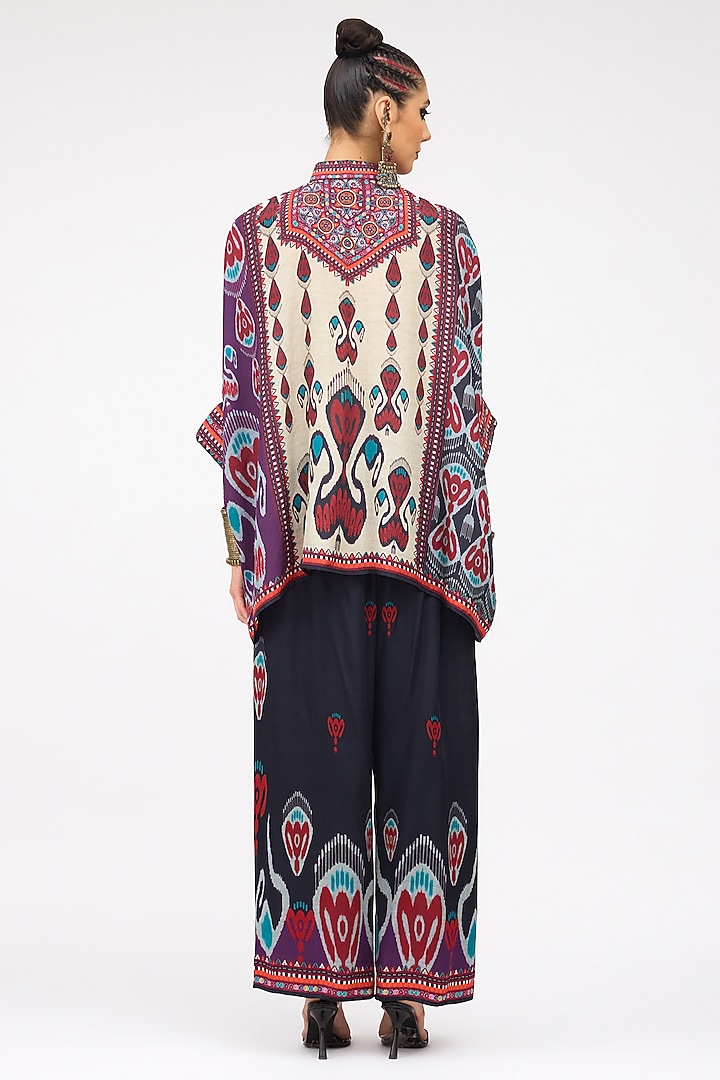 Multi-Colored Silk Band Collared Tunic by Rajdeep Ranawat at Pernia's Pop Up Shop