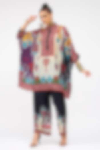 Multi-Colored Modal Satin Printed Pant by Rajdeep Ranawat at Pernia's Pop Up Shop