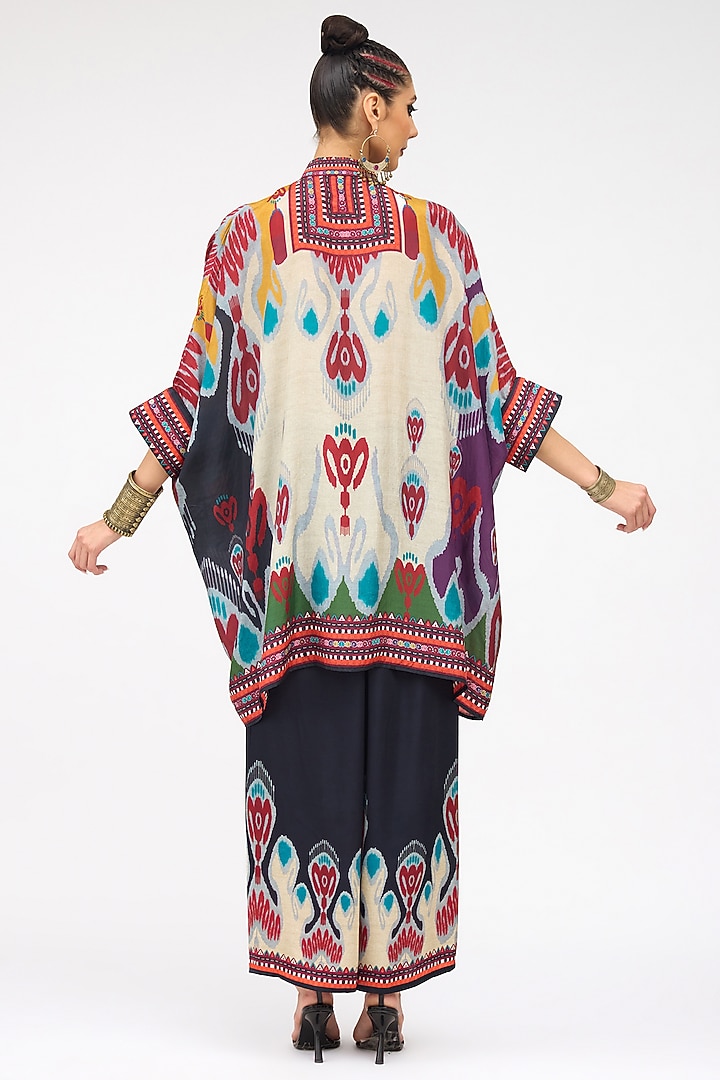 Multi-Colored Modal Satin Printed Pant by Rajdeep Ranawat at Pernia's Pop Up Shop