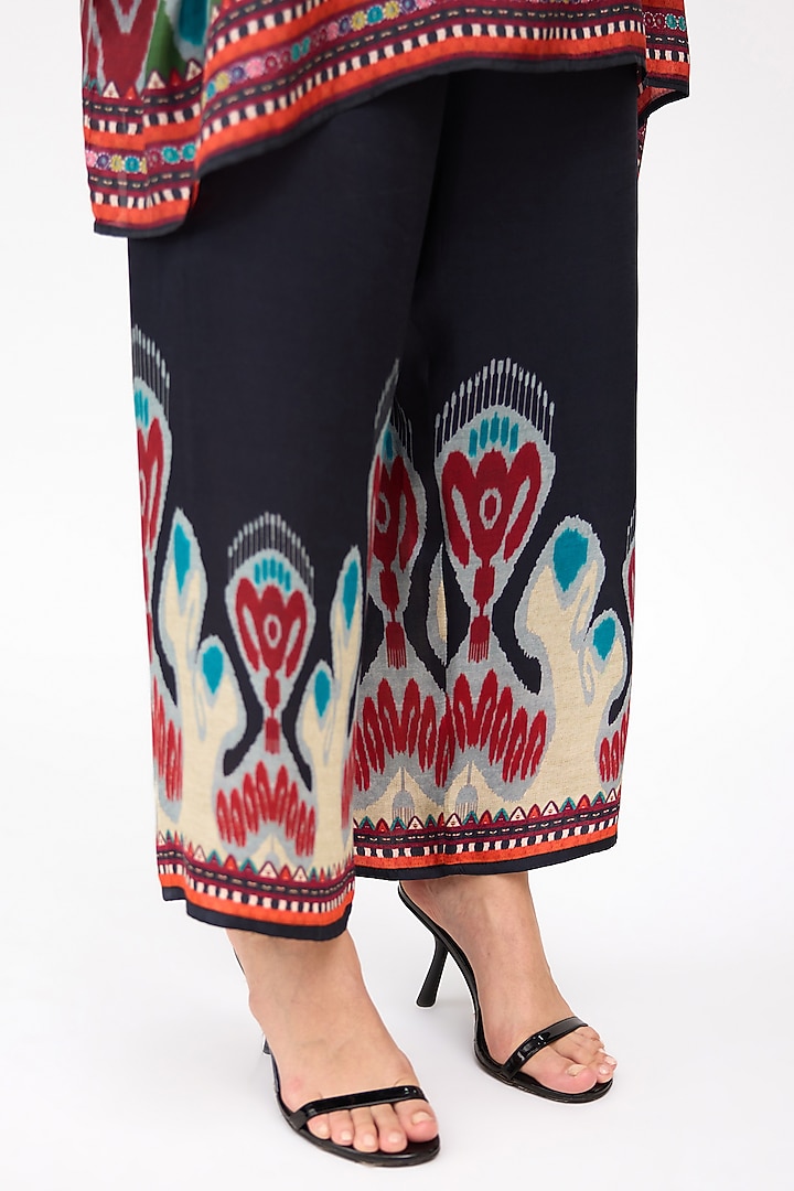Multi-Colored Modal Satin Printed Pant by Rajdeep Ranawat at Pernia's Pop Up Shop