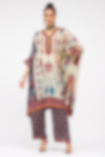 Multi-Colored Modal Satin Printed Pant by Rajdeep Ranawat at Pernia's Pop Up Shop