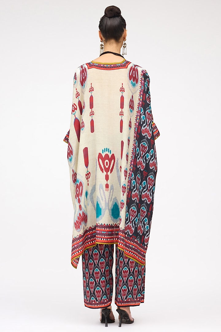 Multi-Colored Modal Satin Printed Pant by Rajdeep Ranawat at Pernia's Pop Up Shop