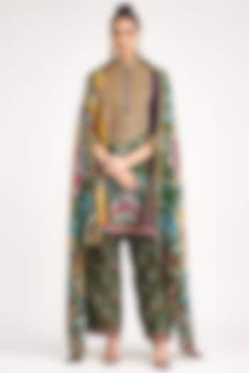 Multi-Colored Silk Chiffon Printed Dupatta by Rajdeep Ranawat at Pernia's Pop Up Shop