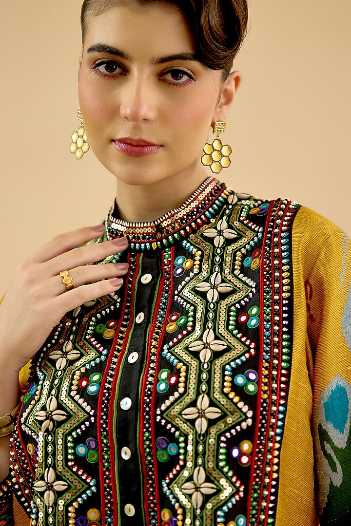 Multi-Colored Silk Dupion Printed Kurta Set by Rajdeep Ranawat at Pernia's Pop Up Shop