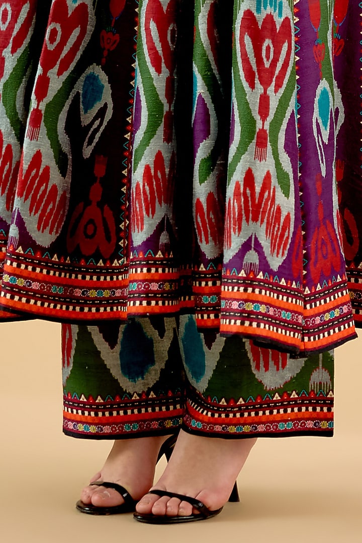 Multi-Colored Silk Dupion Embroidered Kurta Set by Rajdeep Ranawat at Pernia's Pop Up Shop