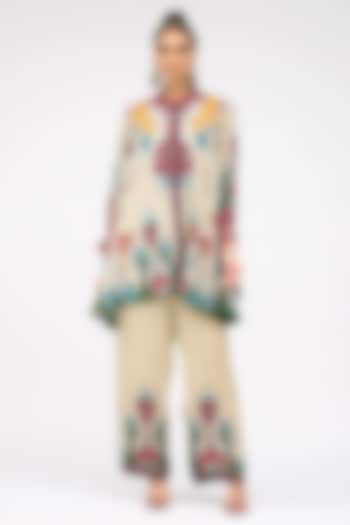 Multi-Colored Silk Swing Back Tunic by Rajdeep Ranawat at Pernia's Pop Up Shop