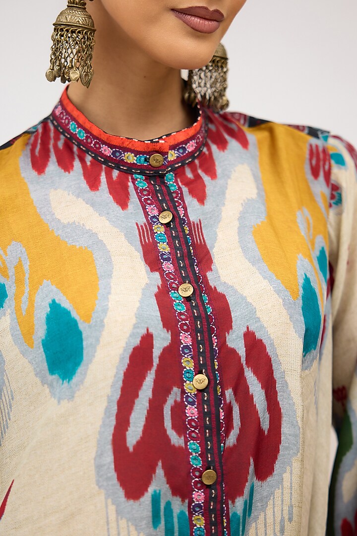 Multi-Colored Silk Swing Back Tunic by Rajdeep Ranawat at Pernia's Pop Up Shop