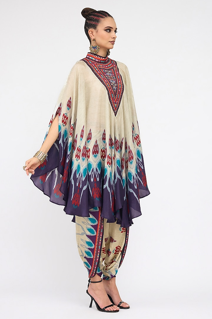 Multi-Colored Modal Satin Printed Dhoti Pant by Rajdeep Ranawat at Pernia's Pop Up Shop