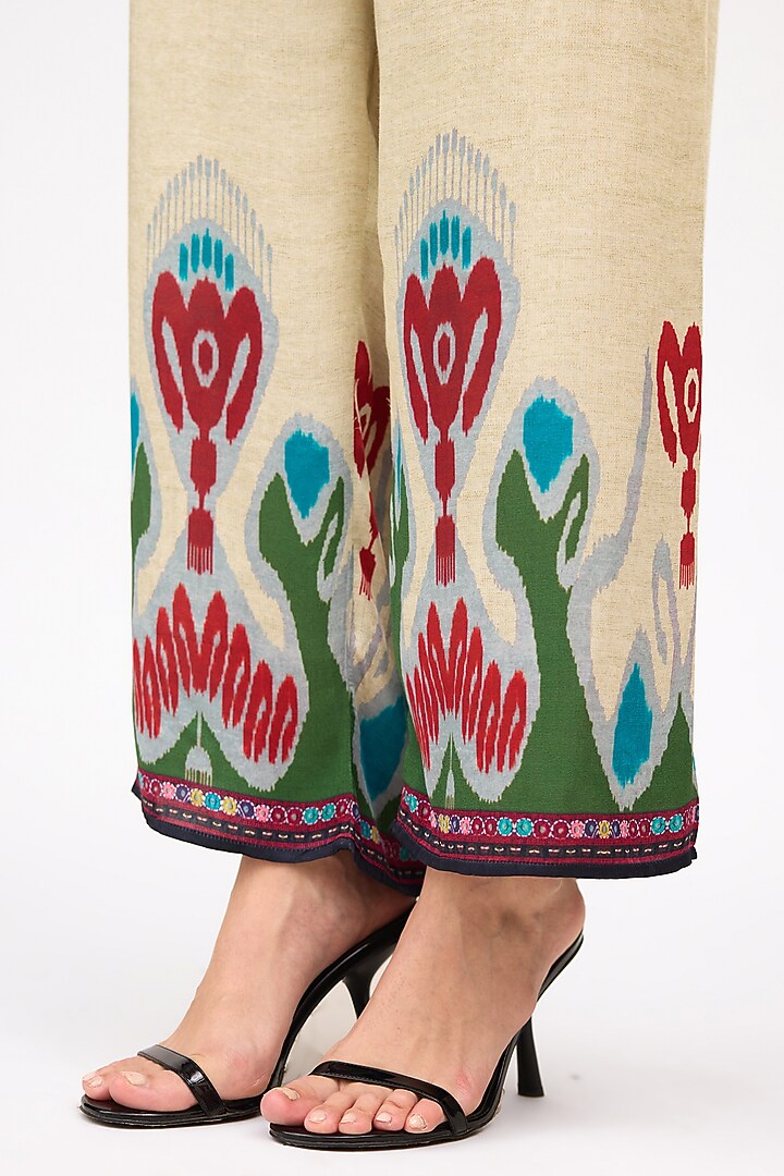 Multi-Colored Modal Satin Printed Pant by Rajdeep Ranawat at Pernia's Pop Up Shop