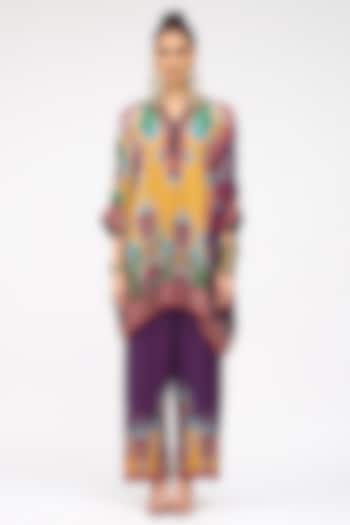 Multi-Colored Modal Satin Printed Pant by Rajdeep Ranawat at Pernia's Pop Up Shop