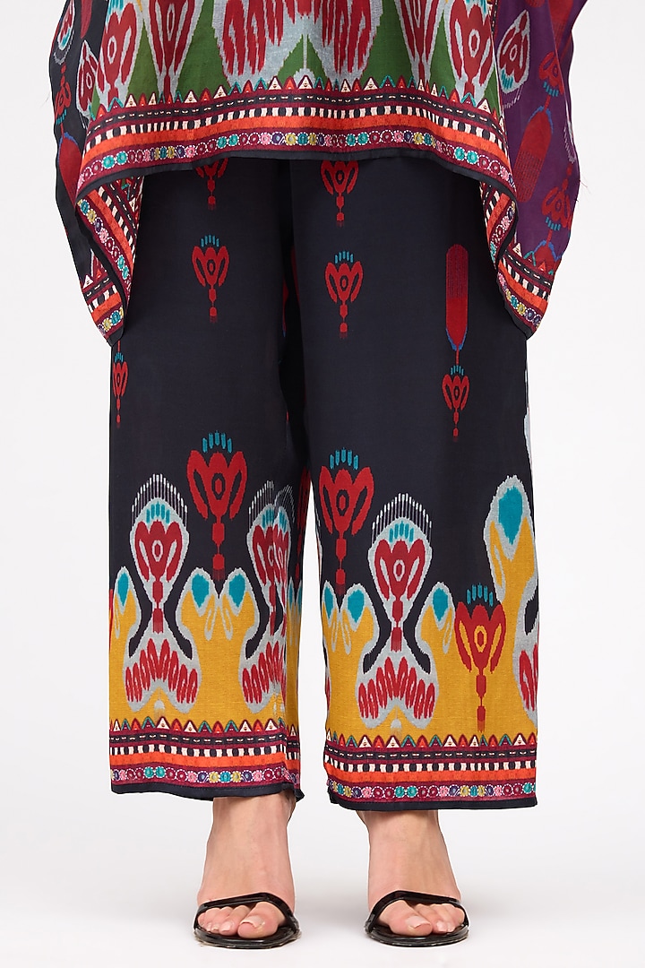Multi-Colored Modal Satin Printed Pant by Rajdeep Ranawat at Pernia's Pop Up Shop