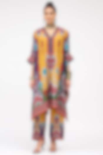 Multi-Colored Modal Satin Printed Pant by Rajdeep Ranawat at Pernia's Pop Up Shop