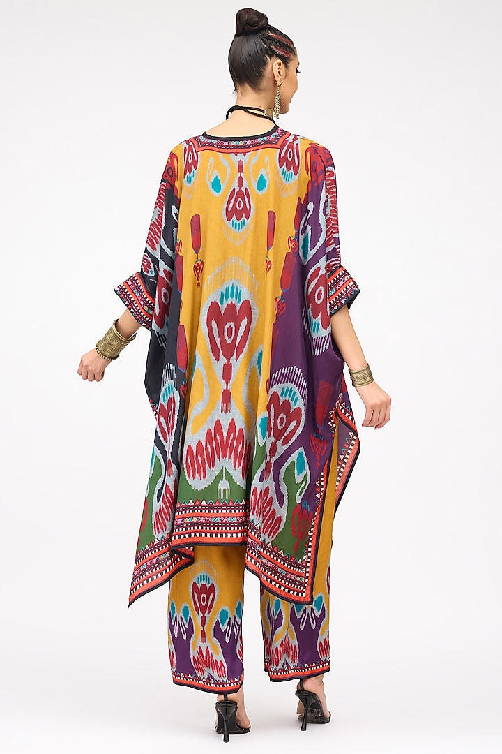 Multi-Colored Modal Satin Printed Pant by Rajdeep Ranawat at Pernia's Pop Up Shop