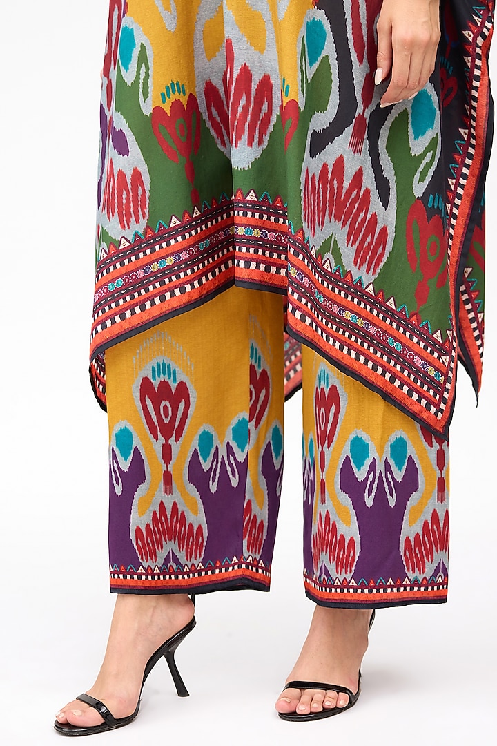 Multi-Colored Modal Satin Printed Pant by Rajdeep Ranawat at Pernia's Pop Up Shop
