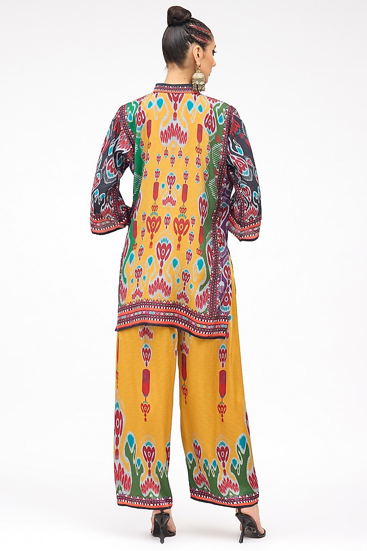 Multi-Colored Modal Satin Printed Pant by Rajdeep Ranawat at Pernia's Pop Up Shop