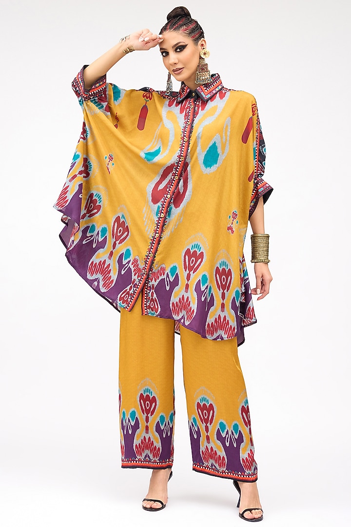Multi-Colored Modal Satin Printed Pant by Rajdeep Ranawat at Pernia's Pop Up Shop