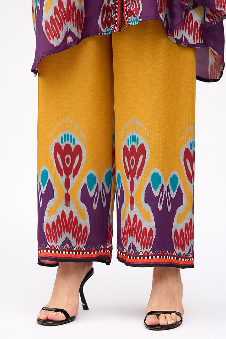 Multi-Colored Modal Satin Printed Pant by Rajdeep Ranawat at Pernia's Pop Up Shop