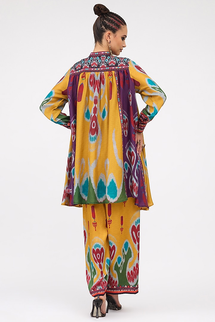 Multi-Colored Modal Satin Printed Pant by Rajdeep Ranawat at Pernia's Pop Up Shop