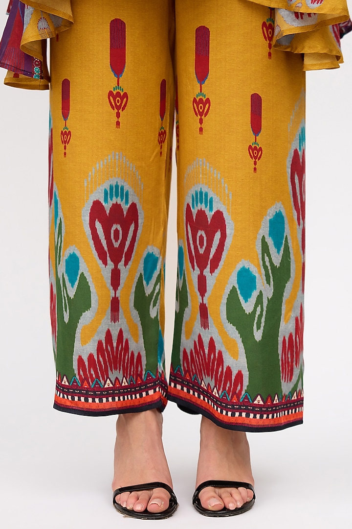 Multi-Colored Modal Satin Printed Pant by Rajdeep Ranawat at Pernia's Pop Up Shop
