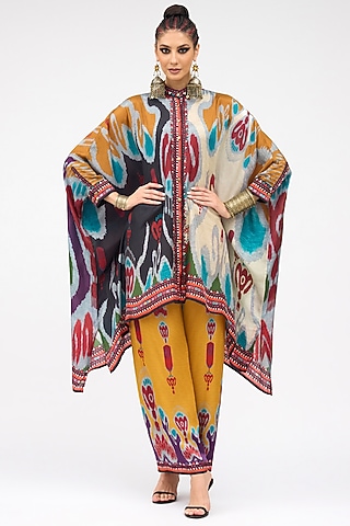 Multi-Colored Modal Satin Printed Pant by Rajdeep Ranawat