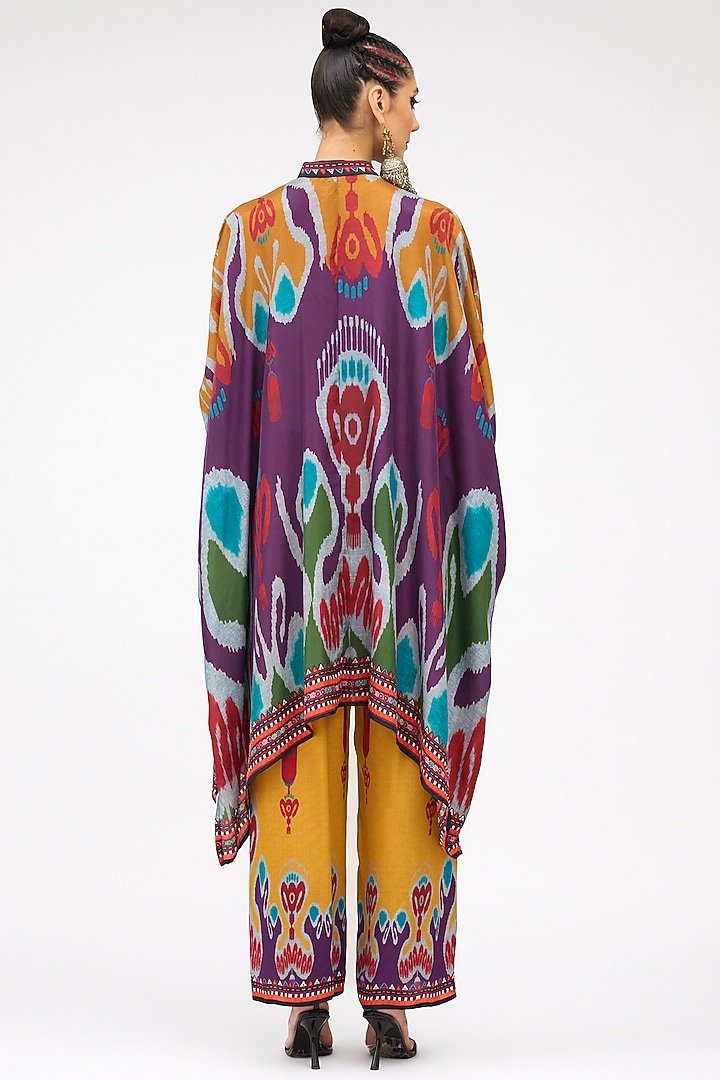 Multi-Colored Modal Satin Printed Pant by Rajdeep Ranawat at Pernia's Pop Up Shop