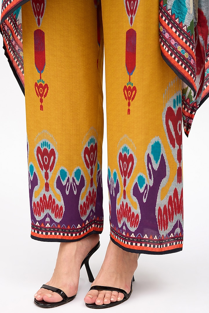 Multi-Colored Modal Satin Printed Pant by Rajdeep Ranawat at Pernia's Pop Up Shop