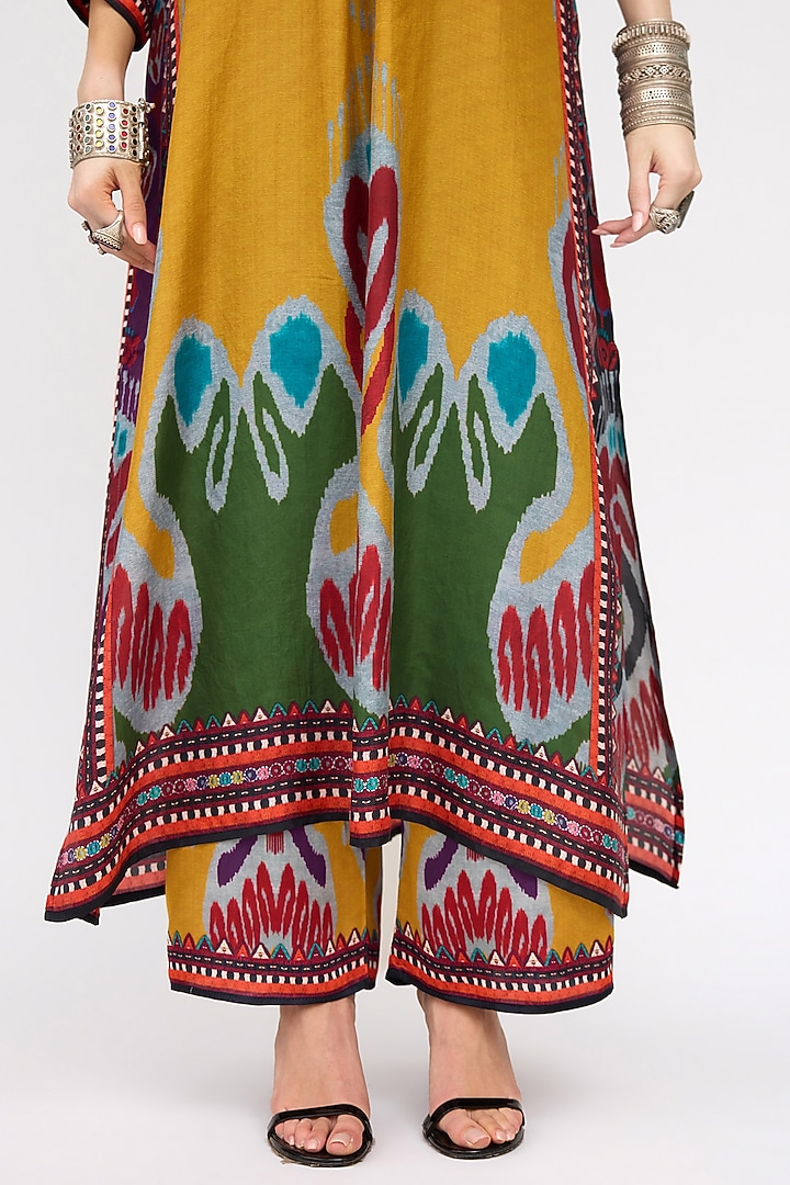 Multi-Colored Modal Satin Printed Pants by Rajdeep Ranawat at Pernia's Pop Up Shop