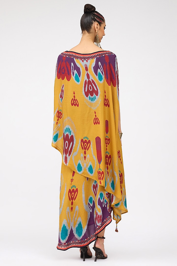 Multi-Colored Silk Printed Side Tuck-Up Skirt Set by Rajdeep Ranawat at Pernia's Pop Up Shop