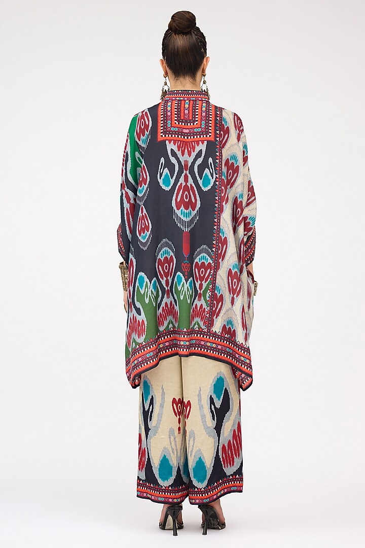 Multi-Colored Silk Band Collared Tunic by Rajdeep Ranawat at Pernia's Pop Up Shop