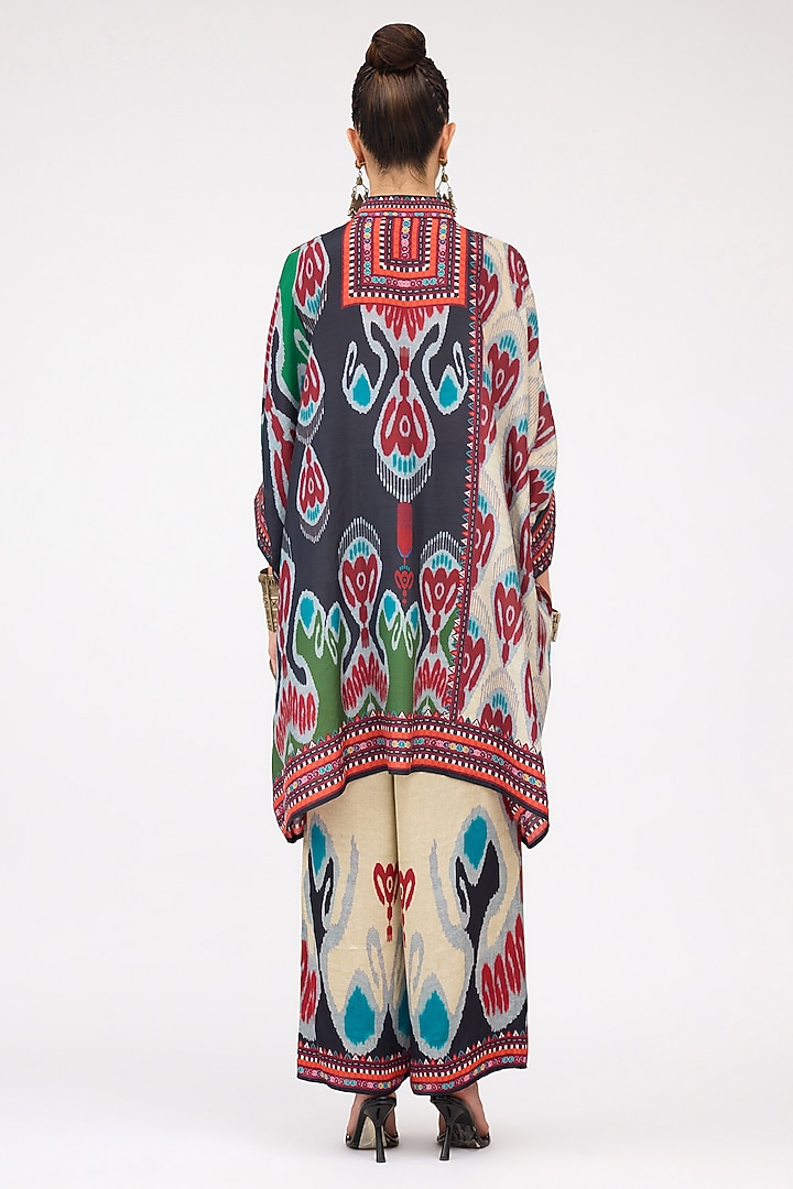 Multi-Colored Modal Satin Printed Pants by Rajdeep Ranawat at Pernia's Pop Up Shop