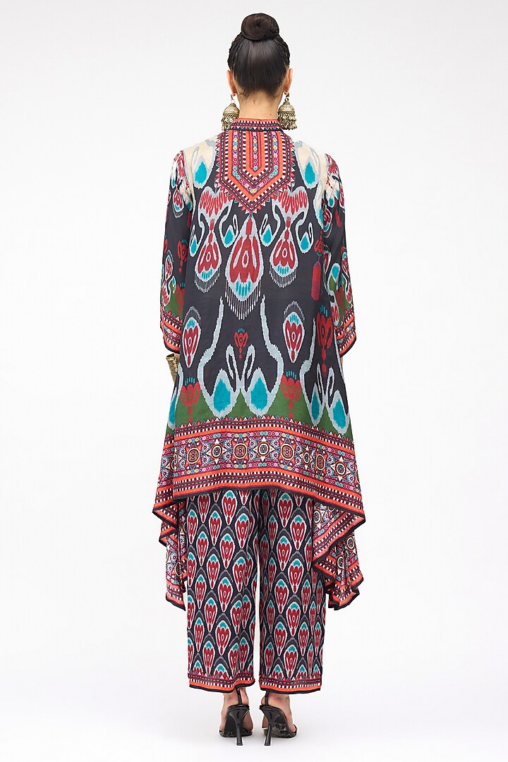 Multi-Colored Modal Satin Printed Pants by Rajdeep Ranawat at Pernia's Pop Up Shop