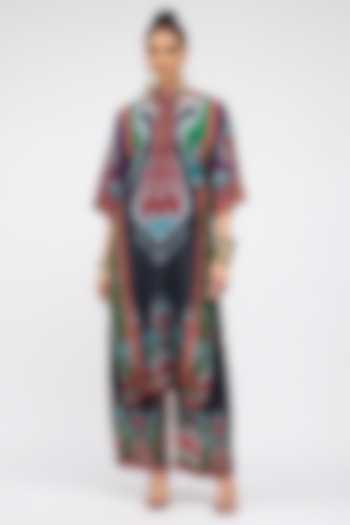 Multi-Colored Silk Front Panel Tunic by Rajdeep Ranawat at Pernia's Pop Up Shop