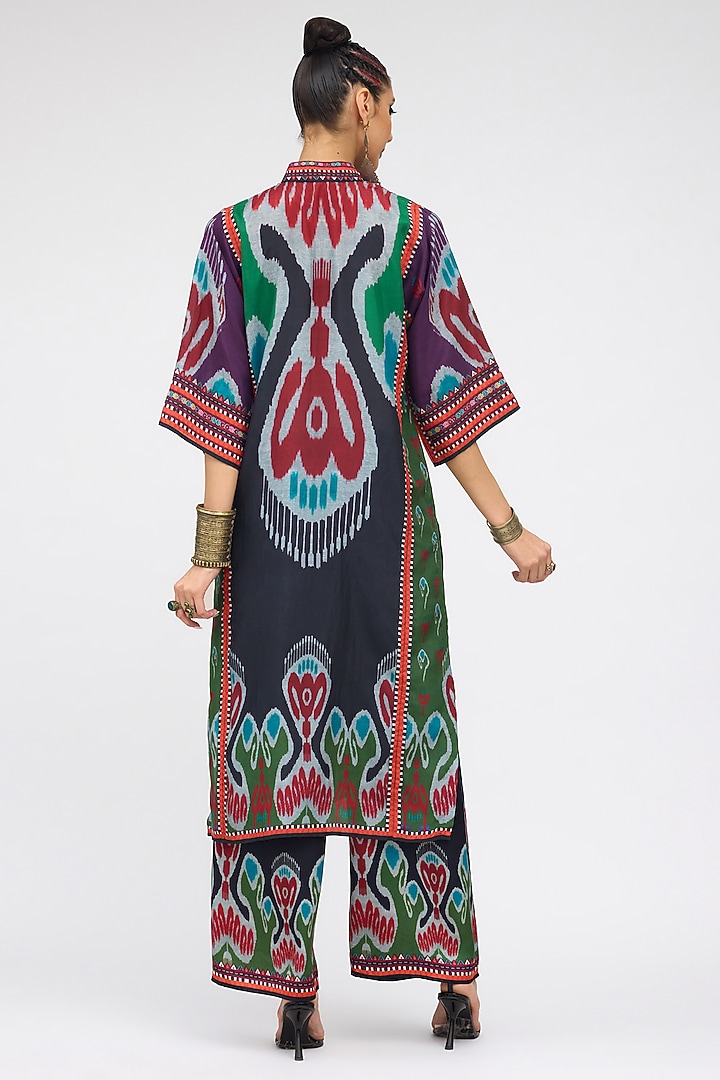 Multi-Colored Silk Front Panel Tunic by Rajdeep Ranawat at Pernia's Pop Up Shop