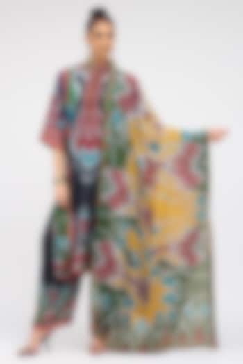 Multi-Colored Silk Chiffon Printed Dupatta by Rajdeep Ranawat at Pernia's Pop Up Shop