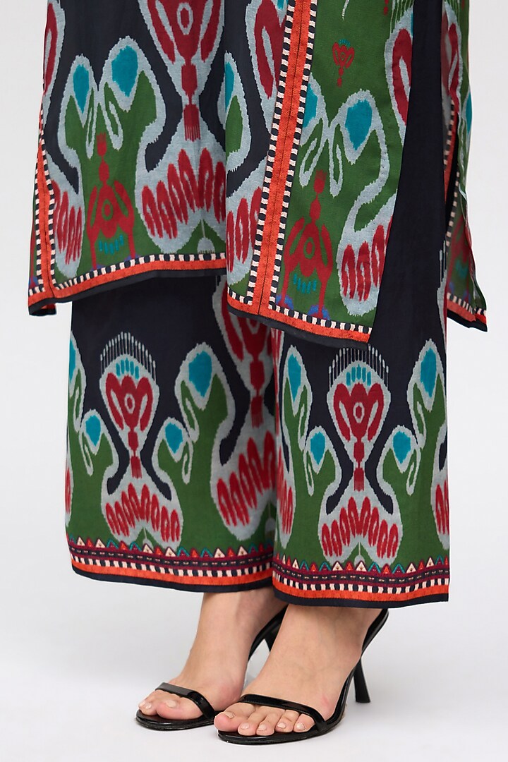 Multi-Colored Modal Satin Printed Pants by Rajdeep Ranawat at Pernia's Pop Up Shop