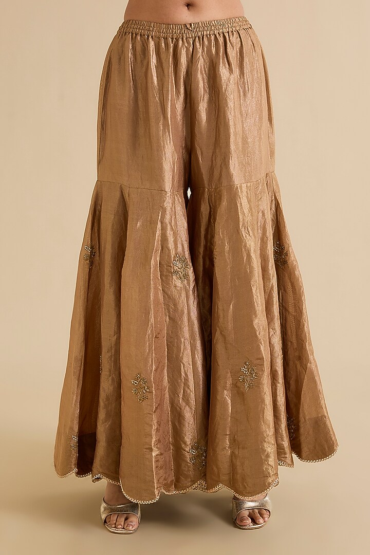 Black Silk Hand Embroidered Short Kurta Set by Raji ramniq at Pernia's Pop Up Shop