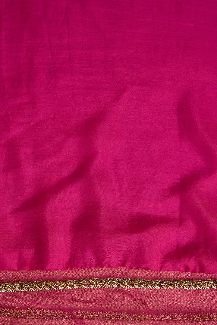 Multi-Colored Crepe Striped Wedding Saree Set by Raji ramniq at Pernia's Pop Up Shop