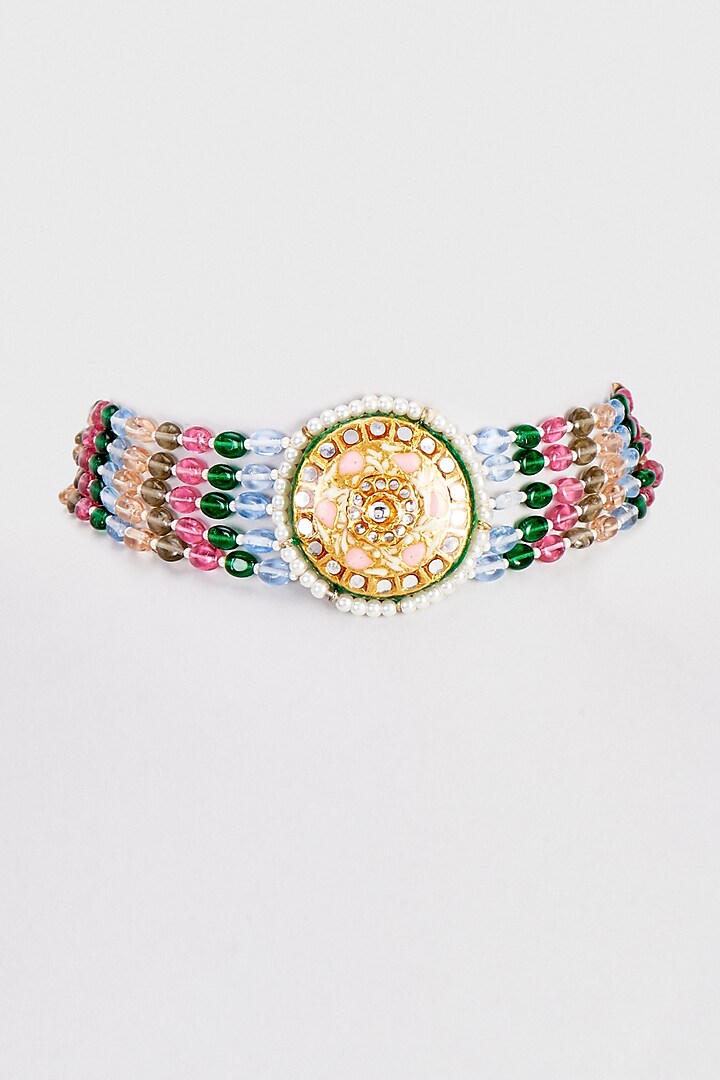 Multi-Colored Beaded Choker Necklace by Rejuvenate Jewels
