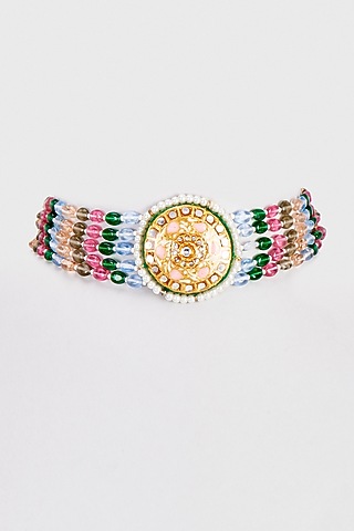 Multi-Colored Beaded Choker Necklace by Rejuvenate Jewels