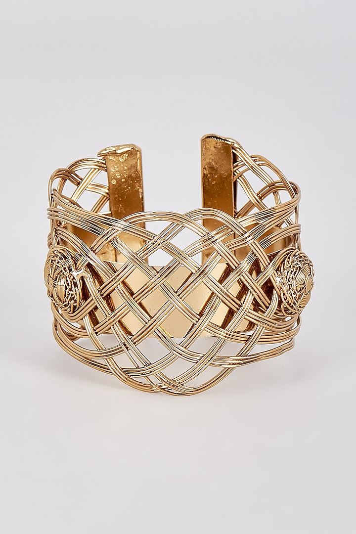 Gold Finish Adjustable Bracelet by Rejuvenate Jewels