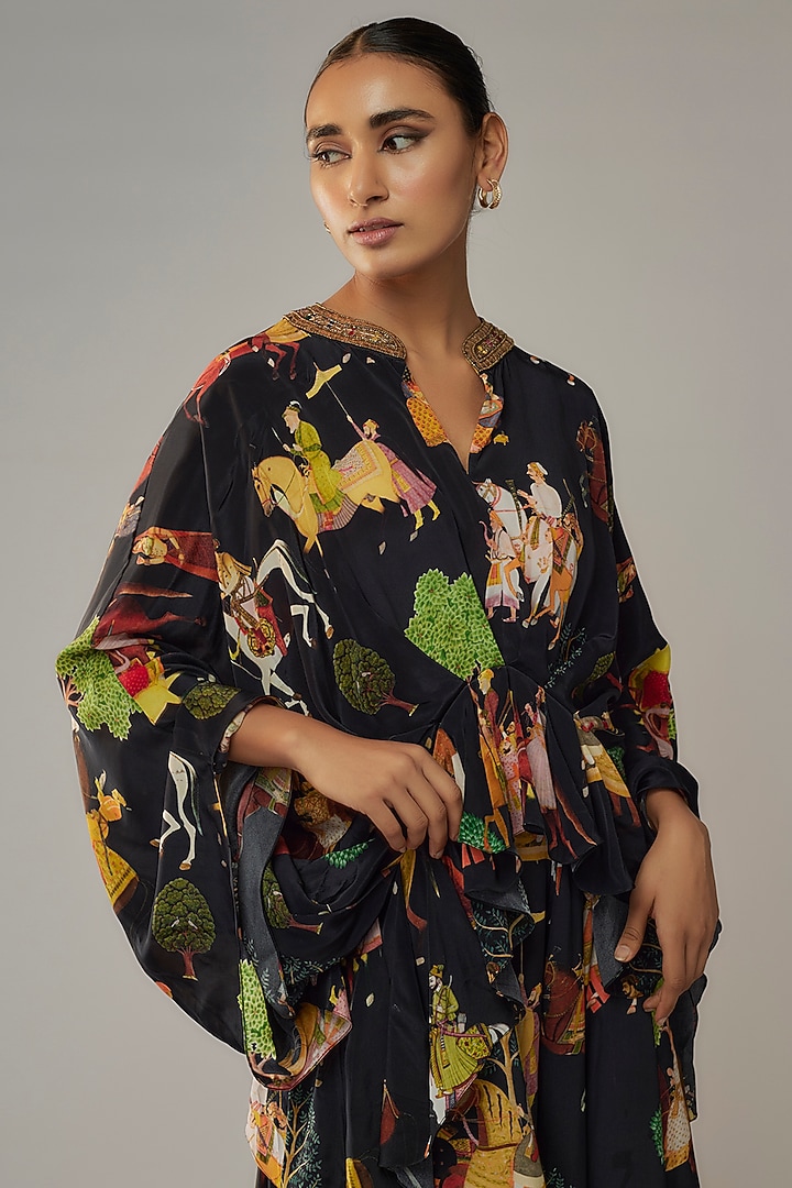 Black Crepe Co-Ord Set by Rajat tangri at Pernia's Pop Up Shop