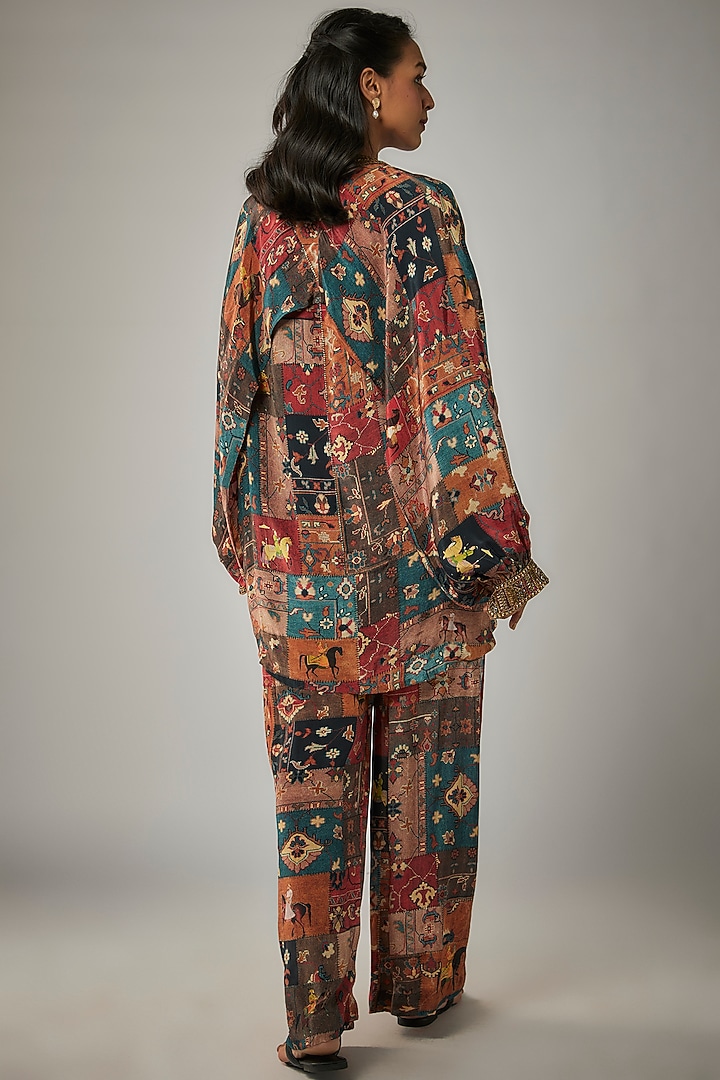Multi-Colored Crepe Co-Ord Set by Rajat tangri at Pernia's Pop Up Shop