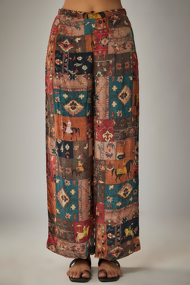 Multi-Colored Crepe Co-Ord Set by Rajat tangri at Pernia's Pop Up Shop