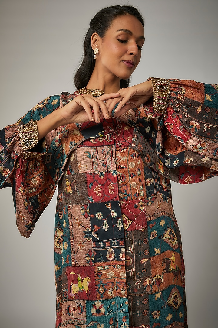 Multi-Colored Crepe Co-Ord Set by Rajat tangri at Pernia's Pop Up Shop