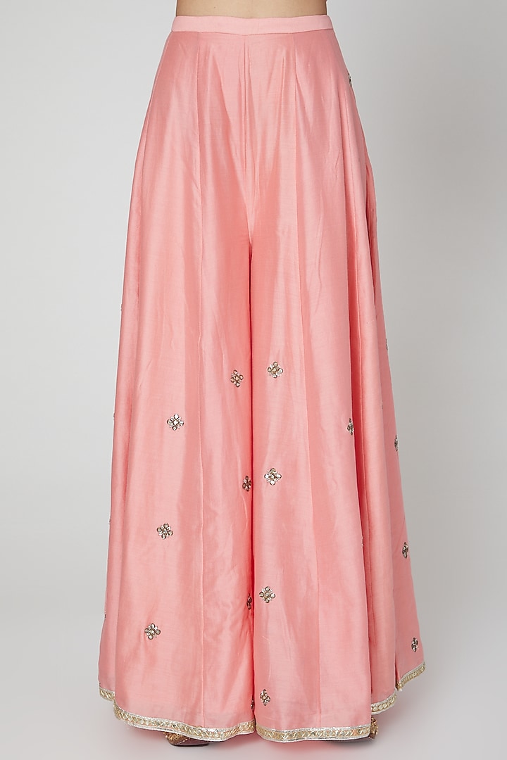 Blush Pink Embroidered Kurta Set by Rajat tangri at Pernia's Pop Up Shop