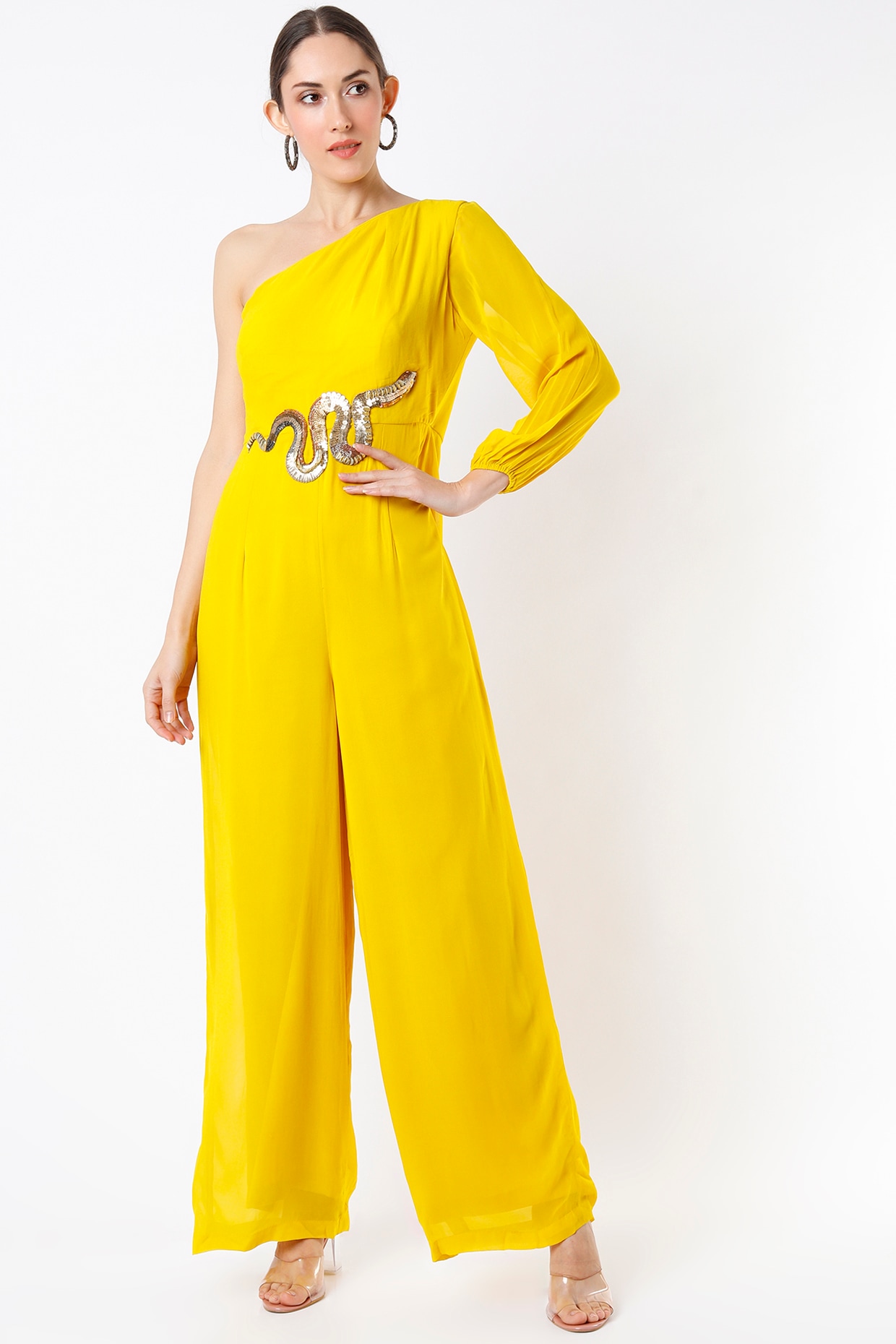 v cut jumpsuit