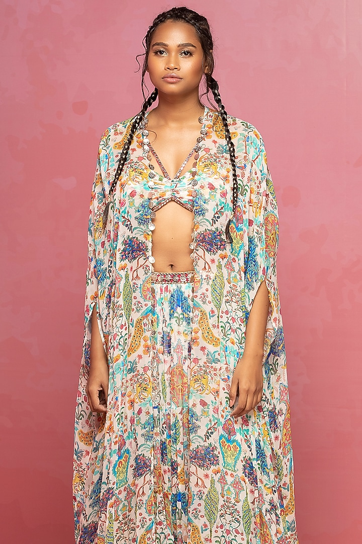 Ivory Embroidered Wedding Lehenga Set by Rajat tangri at Pernia's Pop Up Shop